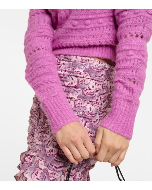 Pullover Adler in misto lana di alpaca di Isabel Marant in Pink