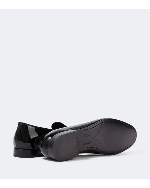 Brioni Black Leather Slip-On Loafers for men