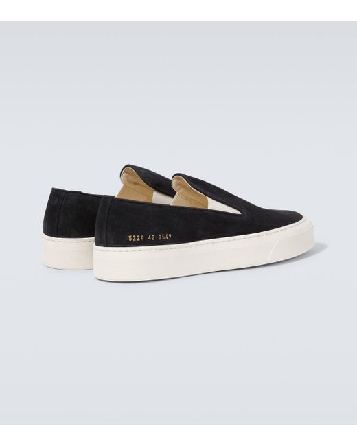 Common Projects Black Suede Slip-on Sneakers for men