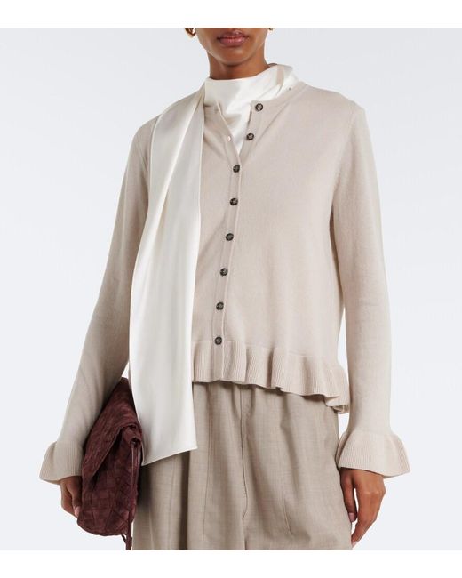 Jardin Des Orangers Natural Wool And Cashmere Cardigan