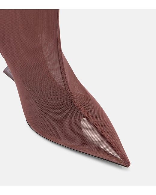 The Attico Brown Overknee-Stiefel Cheopissima 105 Aus Mesh