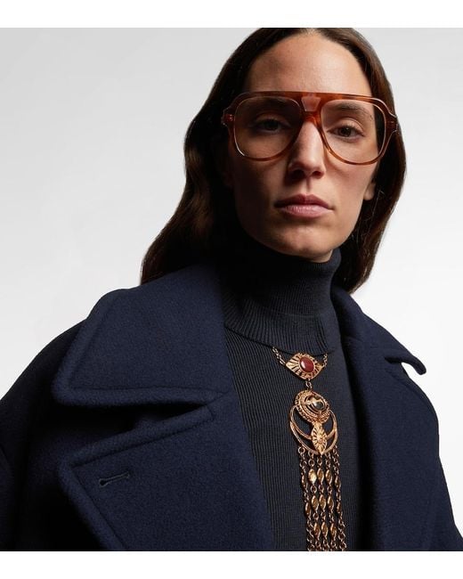 Chloé Brown Oversize-Brille Optical Native