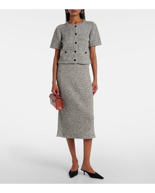 Tory Burch Gray Tweed Pencil Skirt