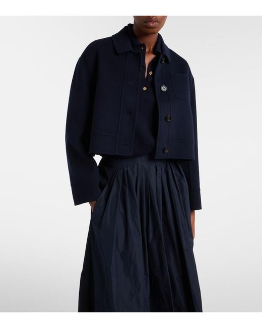 Max Mara Blue Virgin Wool Jacket