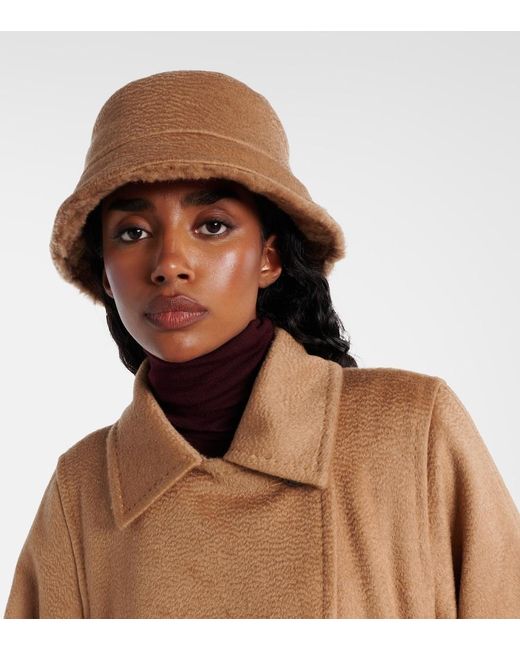 Max Mara Natural Reversible Camel Hair Bucket Hat