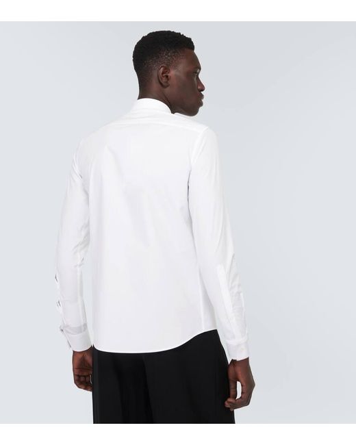 Camisa de popelin de algodon Valentino de hombre de color White