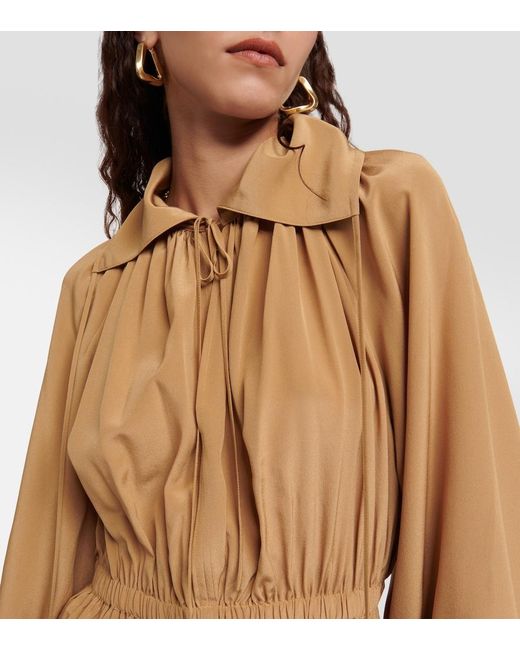 Robe Midi Dryden En Crepe De Soie Joseph en coloris Natural
