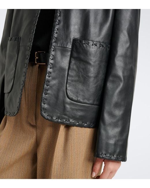 Rohe Black Leather Jacket
