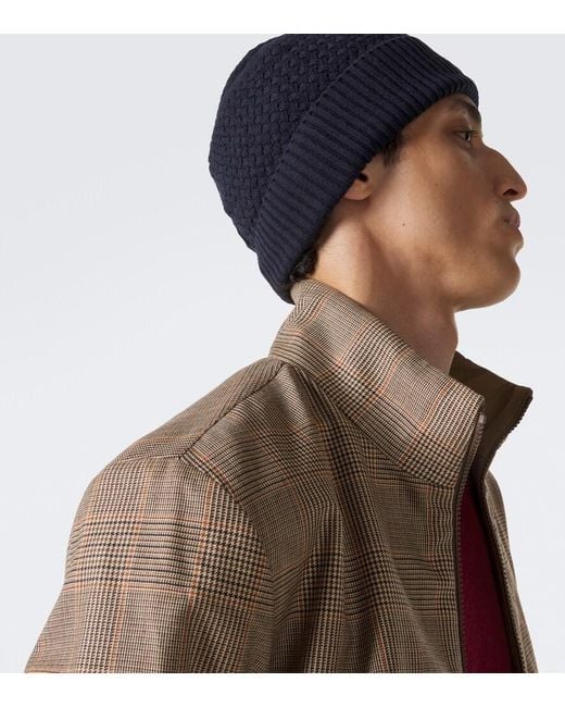 Moncler Blue Wool And Cashmere Beanie for men