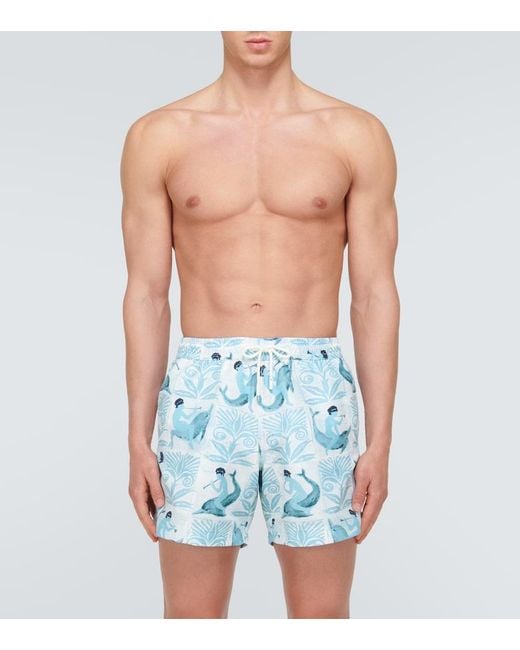 Commas Blue Classic Swim Shorts for men