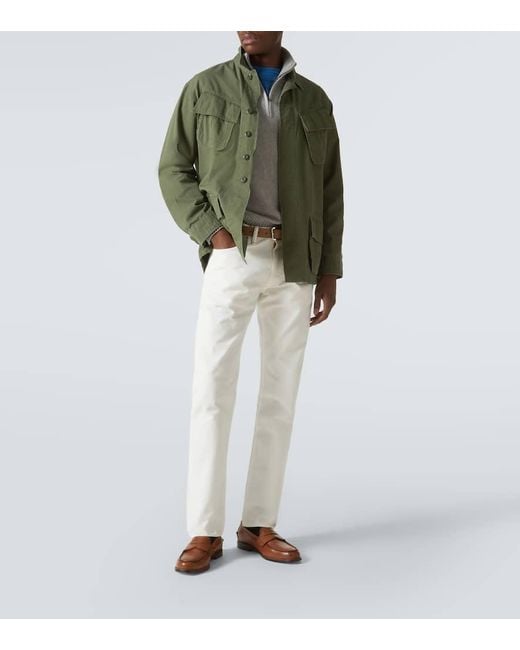 Polo Ralph Lauren Gray Quarter-Zip Cotton Sweater for men