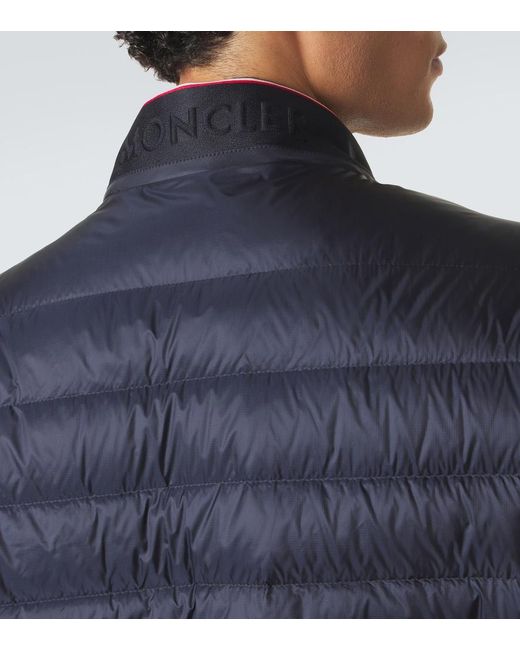 Moncler Blue Quilted Down Jacket for men