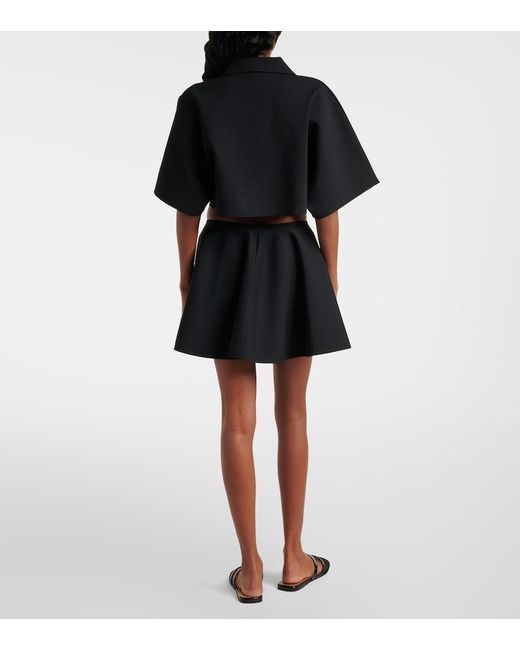 Alaïa Blue Cropped Polo Shirt
