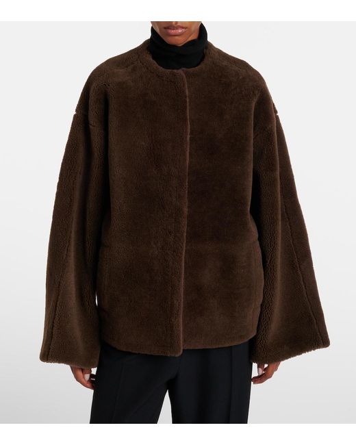 The Row Brown Valorin Shearling Jacket