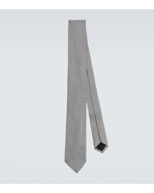 Charvet White Silk Jacquard Tie for men
