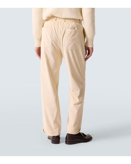 Brioni Gerade Hose Aus Cord in Natural für Herren
