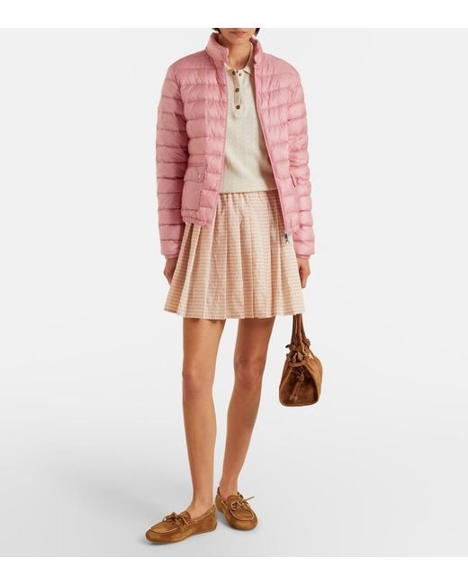 Moncler Pink Lans Quilted Down Jacket