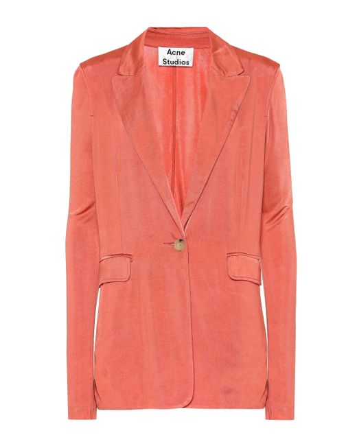 red jersey blazer