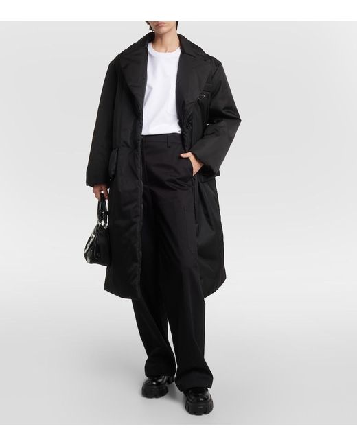 Prada Black Padded Re-Nylon Coat