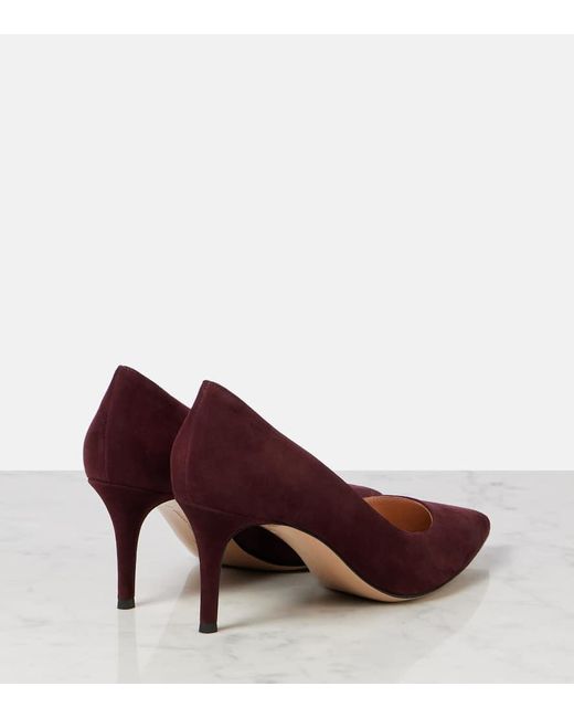 Gianvito Rossi Purple Gianvito 70 Suede Pumps