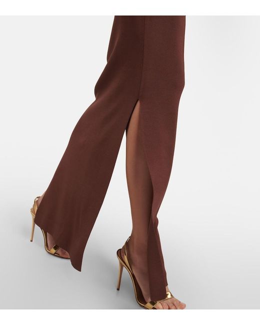 AYA MUSE Brown Lapponi Viscose Long Dress