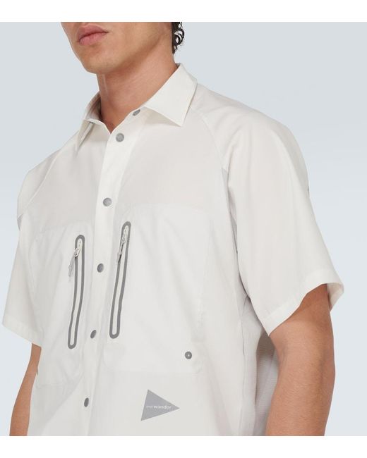 And Wander White Technical Shirt for men
