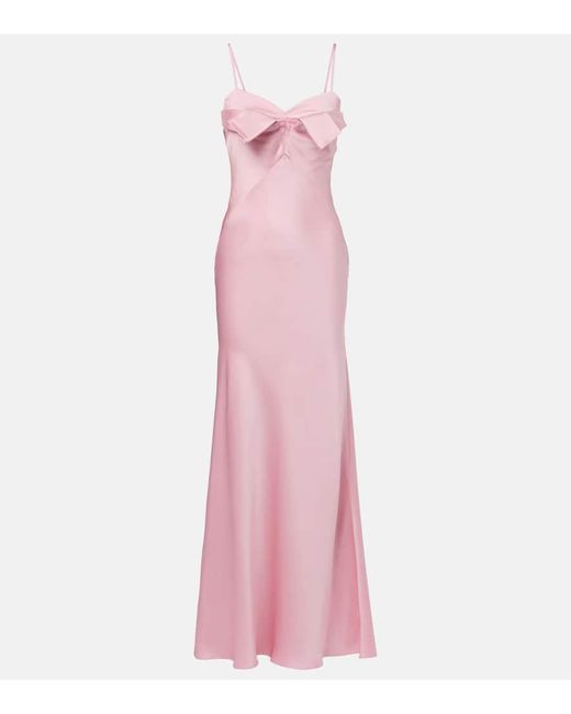 Alexander McQueen Pink Silk Satin Gown