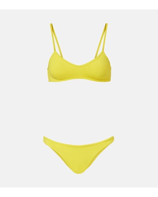 The Attico Yellow Bikini Set