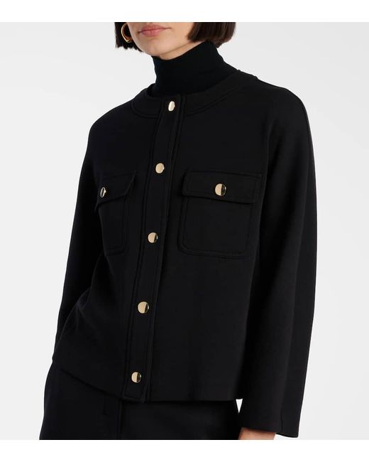 Max Mara Black Blazer Gradara Aus Einem Baumwollgemisch