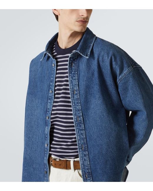 FRAME Blue Denim Overshirt for men