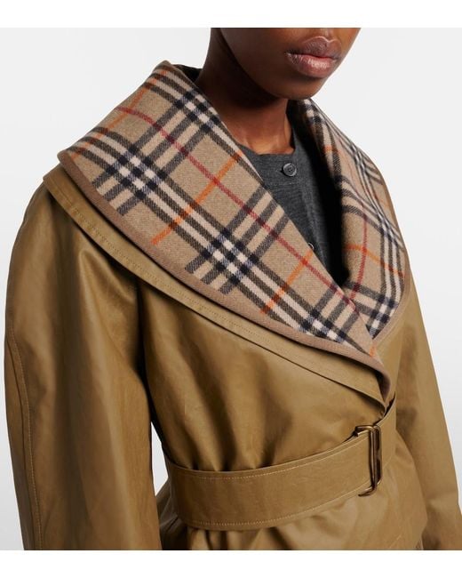 Burberry Green Check Cotton Jacket