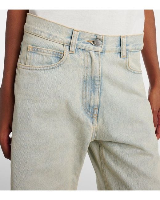 Jeans A Gamba Larga A Vita Media di Calvin Klein in Gray