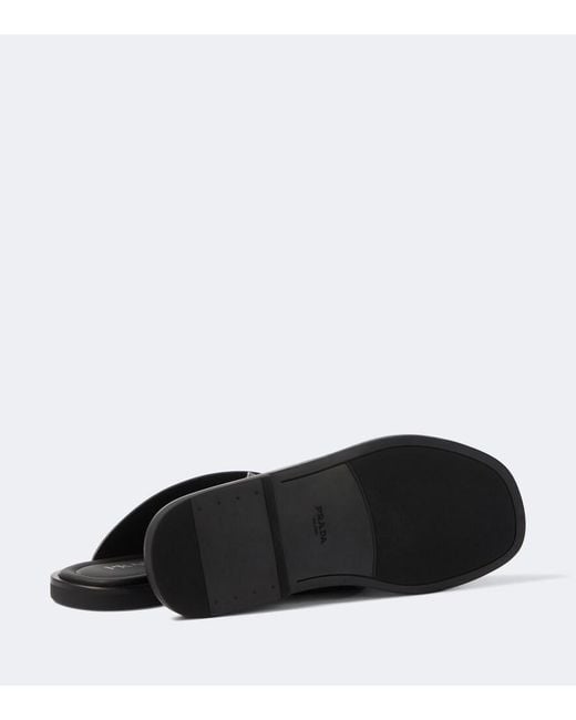 Prada Black Leather Sandals for men