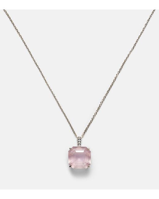 Mateo White 14Kt Necklace With Topaz And Diamonds