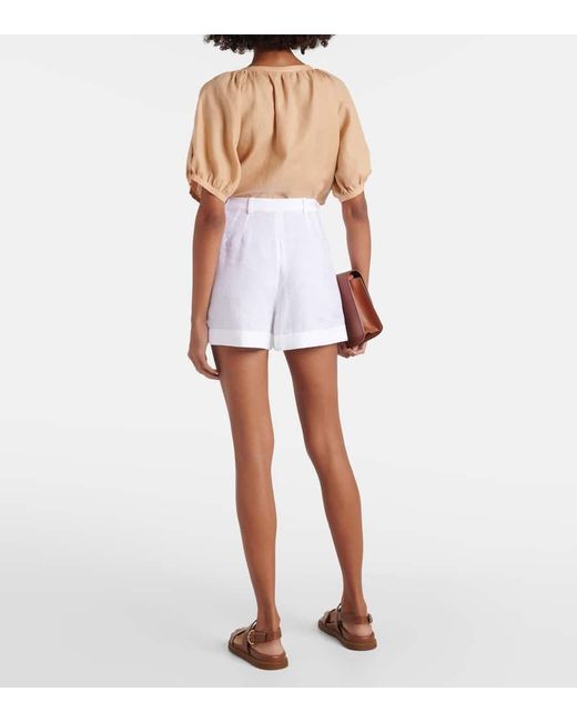 Shorts de lino Loro Piana de color White
