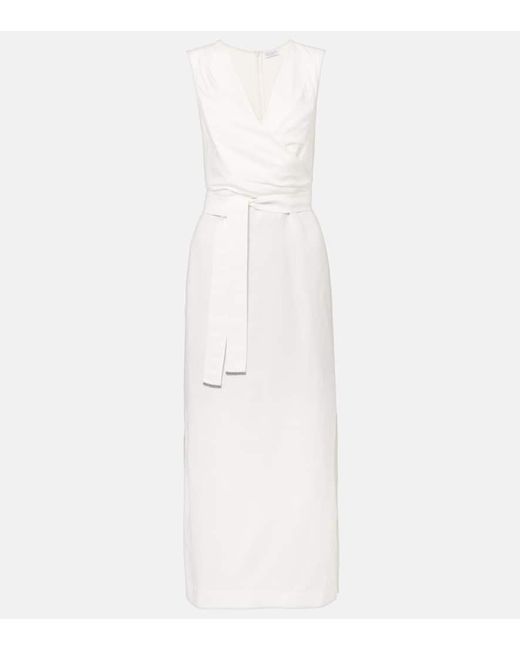 Brunello Cucinelli White Midikleid