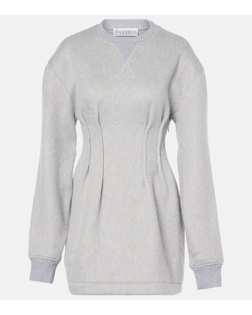 J.W. Anderson Gray Jersey Sweatshirt Dress
