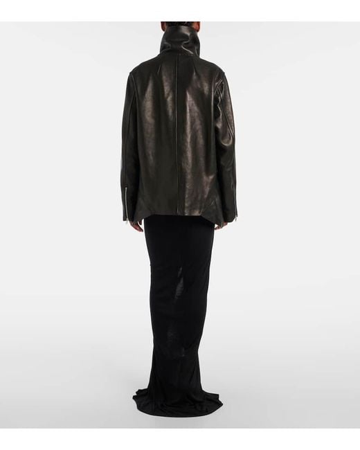 Rick Owens Black Lederjacke