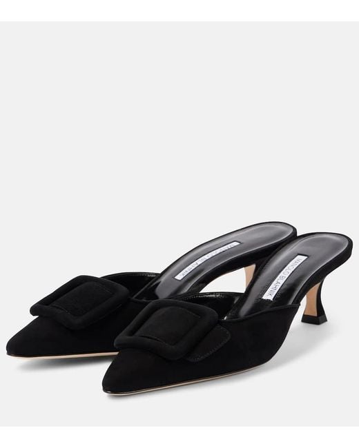 Mules Maysale 50 di Manolo Blahnik in Black