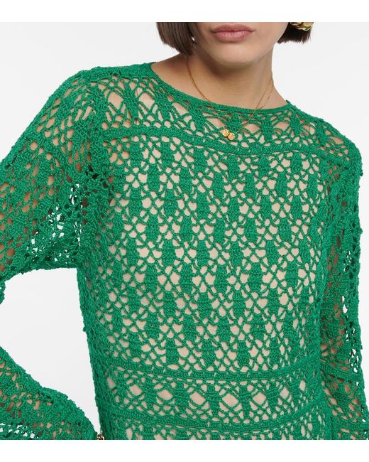 Robe Longue En Crochet De Coton Anna Kosturova en coloris Green