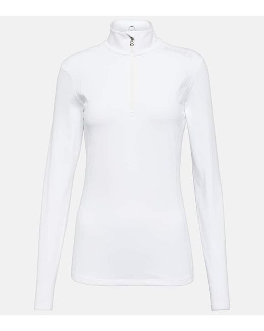 Bogner White Medita Jersey High-Neck Top
