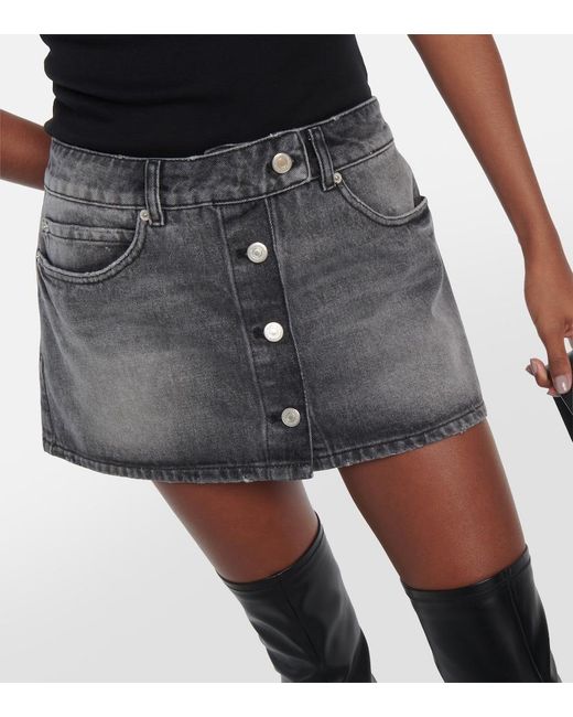 Courreges Gray Denim Miniskirt