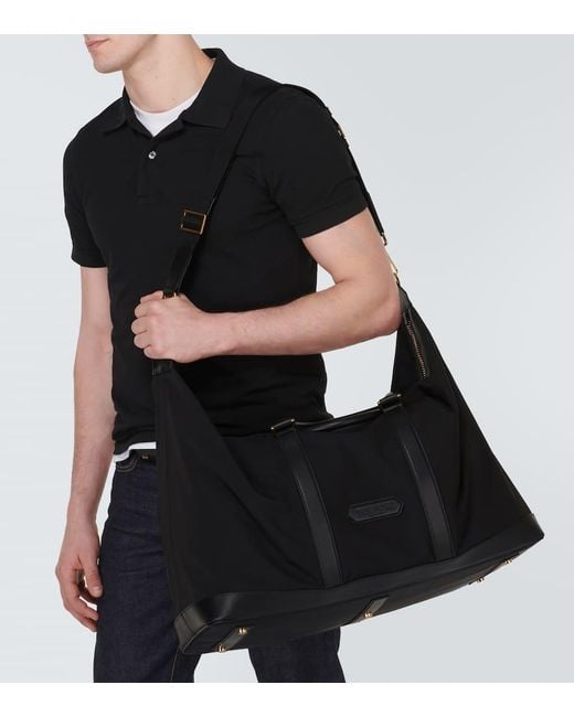 Bolsa De Viaje De Lona Tecnica Tom Ford de hombre de color Black