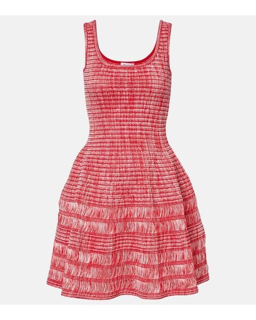 Alaïa Red Woven Minidress