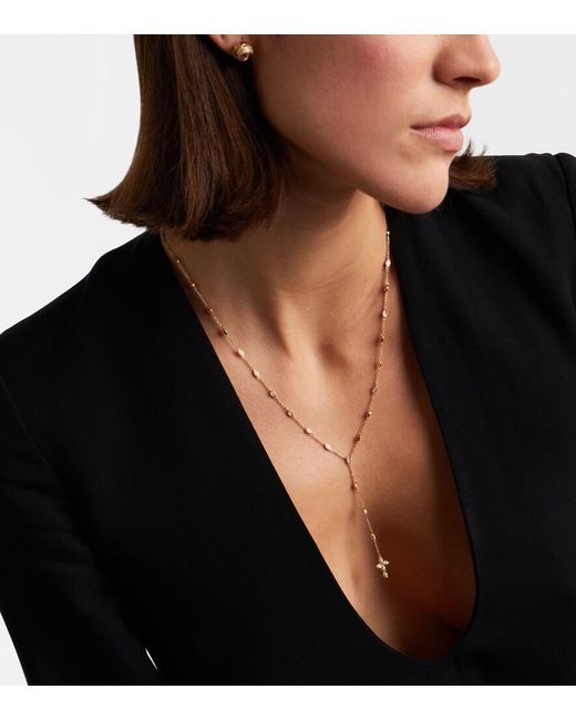 Sydney Evan White Cross 14Kt Pendant Necklace With Diamonds