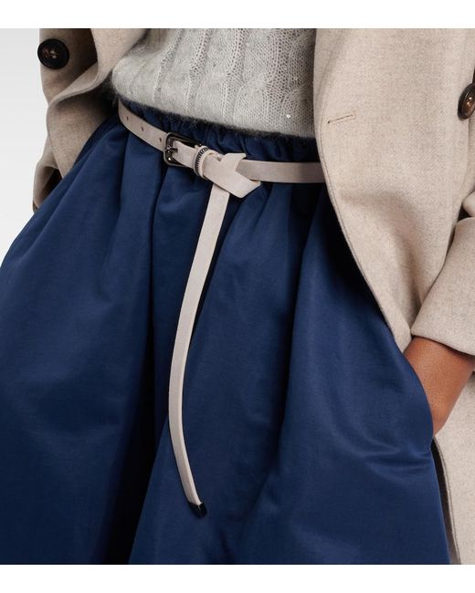 Brunello Cucinelli Natural Monili Suede Belt