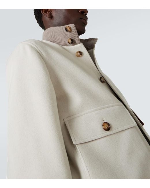 Chaqueta De Lana Brunello Cucinelli de hombre de color White