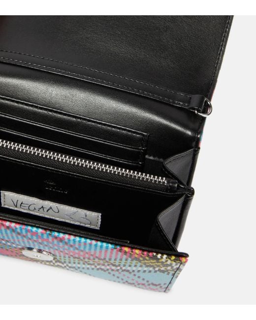 Vivienne Westwood Blue Tartan Faux Leather Wallet