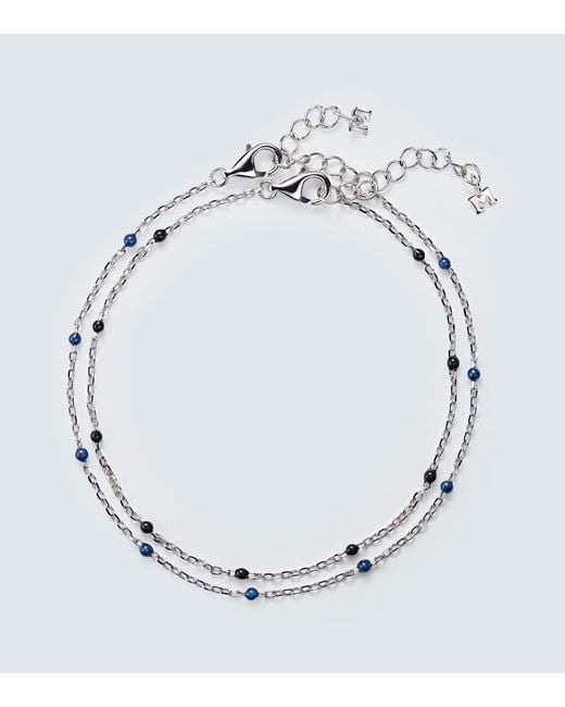 Mateo Set Aus Zwei Armbaendern Aus Sterlingsilber Mit Emaille in Metallic für Herren