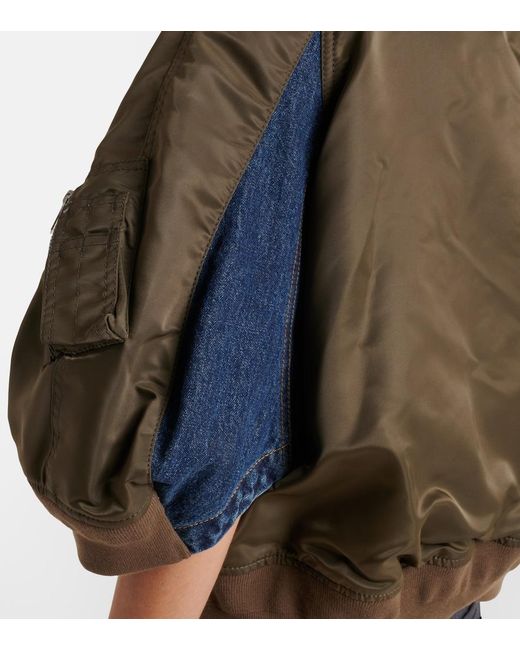 Sacai Blue Denim And Twill Jacket